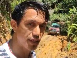 Viral Sopir Sembako Ngeluh Terjebak Lumpur di Malinau, Camat Buka Suara