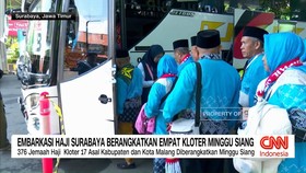 VIDEO: Embarkasi Haji Surabaya Berangkatkan Empat Kloter Minggu Siang