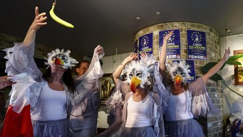 FOTO: Keseruan Kompetisi Jadi Burung Camar di Belgia