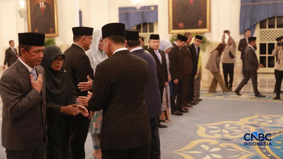 Pelantikan Pejabat Negara/Pemerintah oleh Presiden RI, Istana Negara, Jakarta, Senin (27/4/2026). (CNBC Indonesia/Muhammad Sabki)