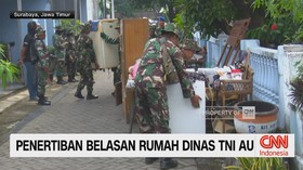 VIDEO: Penertiban Belasan Rumah Dinas TNI AU