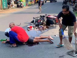 Viral Kurir Miras Tulungagung Kecelakaan: Orangnya Luka, Botolnya Ambyar