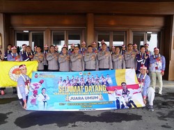 As SDM Kapolri Sambut Tim Taekwondo Polri Juara Umum WATA Championship di Soetta