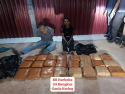 Bareskrim Bekuk 2 Kurir Bawa 23 Kg Ganja di Riau, Pemilik Narkoba Diburu
