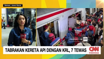VIDEO: Kondisi Terkini Lokasi Tabrakan Kereta Api dengan KRL di Bekasi