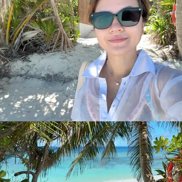 <p>Dalam <em>postingan</em> tersebut, Marsha memamerkan keindahan laut biru Maladewa. &ldquo;Aku vs. apa yang saya lihat di Maladewa,&rdquo; tulis Marsha, dikutip dari laman Instagram <em>@aruanmarsha,</em> Selasa (28/4/2026).&nbsp;(Foto: Instagram @aruanmarsha)</p>