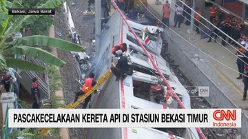 VIDEO: Pascakecelakaan Kereta di Stasiun Bekasi Timur