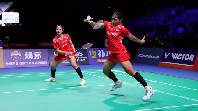 Tim Indonesia menelan kekalahan 1-3 dari Korea Selatan pada babak semifinal Uber Cup 206 di Forum Horsens, Denmark, Sabtu (2/5).