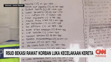 VIDEO: RSUD Bekasi Rawat Korban Luka Kecelakaan Kereta