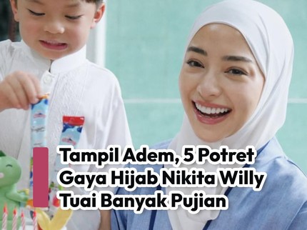 Tampil Adem, 5 Potret Gaya Hijab Nikita Willy Tuai Banyak Pujian