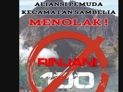 Viral Poster Pemuda Sambelia Tolak Ajang Lari Ekstrem Rinjani 100
