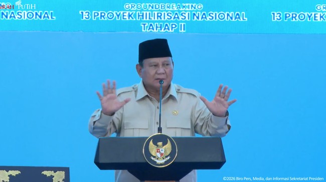 Presiden Prabowo Subianto melakukan groundbreaking 13 proyek hilirisasi nasional dengan total investasi mencapai Rp116 triliun.