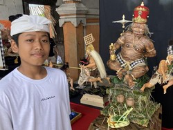 Ogoh-ogoh Unik dari Kulit Buah Salak Karya Siswa SMK di Klungkung