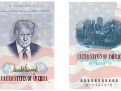 AS Siapkan Paspor Edisi Khusus, Tampilkan Wajah Donald Trump