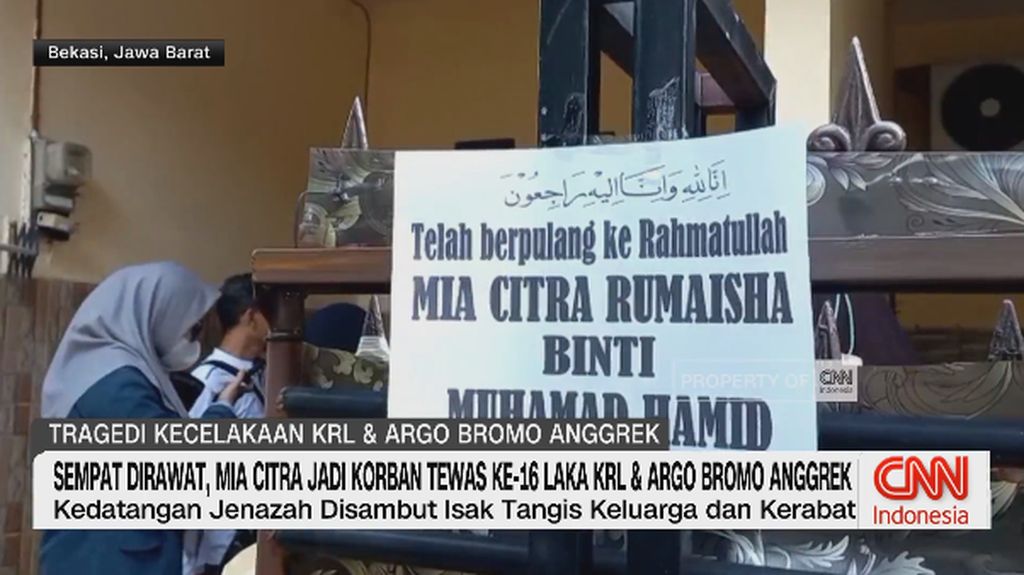 VIDEO: Sempat Dirawat, Mia Citra Jadi Korban ke-16 Laka Kereta