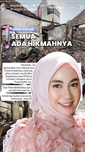 Video: Rumah Dilahap Si Jago Merah, Anisa Rahma Bersyukur Masih Selamat
