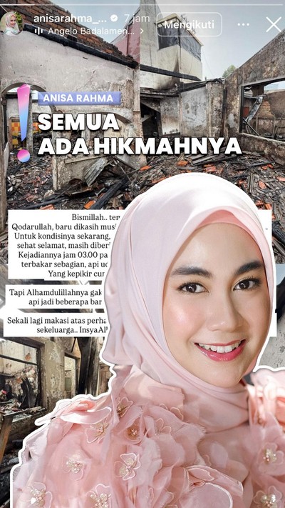 Video: Rumah Dilahap Si Jago Merah, Anisa Rahma Bersyukur Masih Selamat
