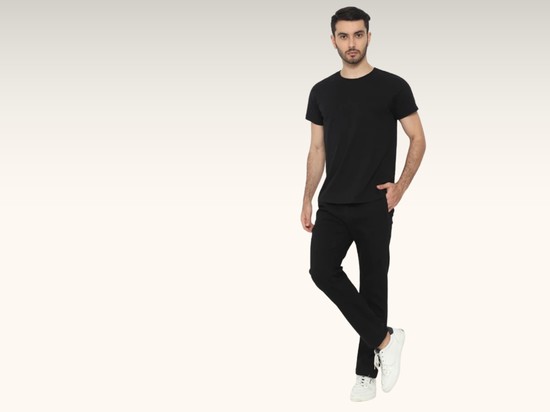 FICHINO Celana Panjang Chino Long Pants, Celana Hitam Pria Andalan yang Simpel, Rapi, dan Selalu Cocok di Segala Situasi!