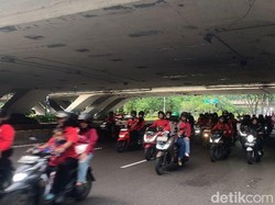 May Day 2026, Massa Buruh dan Ojol Konvoi Motor Bergerak ke Monas