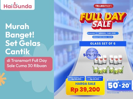 Murah Banget! Set Gelas Cantik di Transmart Full Day Sale Cuma Rp30 Ribuan