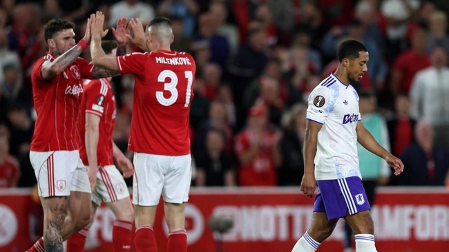 Nottingham Forest berhasil mengalahkan Aston Villa. Berikut hasil lengkap leg pertama semifinal Liga Europa.