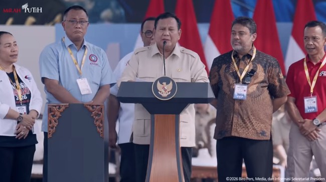 Presiden RI Prabowo Subianto menyampaikan janjinya agar rakyat Indonesia yang berpenghasilan rendah bisa cicil rumah dengan bunga yang sangat rendah per tahun.