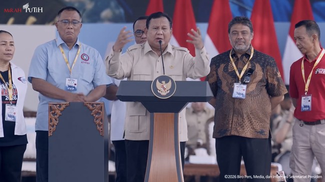 Prabowo Lapor Buruh: Marsinah Jadi Pahlawan Nasional dan Sahkan UU PPRT