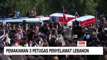 VIDEO: Pemakaman 3 Petugas Penyelamat Lebanon Diwarnai Tangis