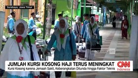 VIDEO: Kursi Kosong Haji di Embarkasi Surabaya Terus Bertambah