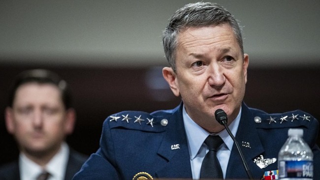 WASHINGTON, DC - APRIL 30: Chairman of the Joint Chiefs of Staff General Dan Caine testifies during a Senate Armed Services committee hearing in the Dirksen Senate Office Building on April 30, 2026 in Washington, DC. The committee held the hearing to