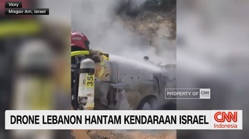 VIDEO: Drone Peledak Hantam Kendaraan Militer, Kebakaran Hebat Terjadi