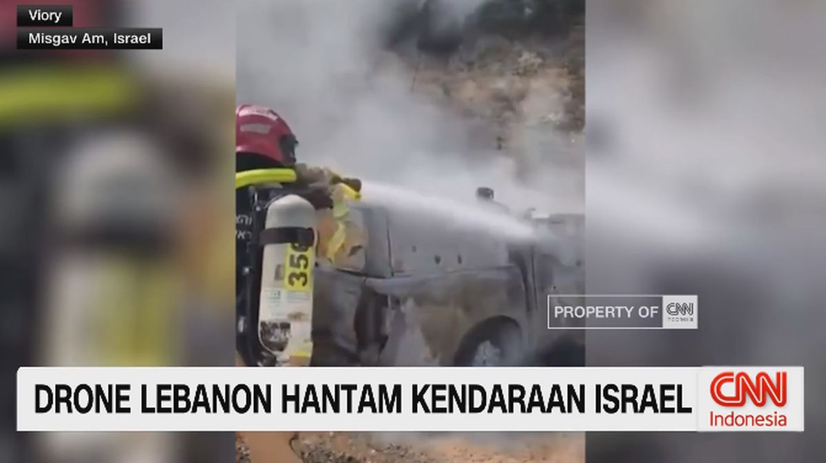 VIDEO: Drone Peledak Hantam Kendaraan Militer, Kebakaran Hebat Terjadi