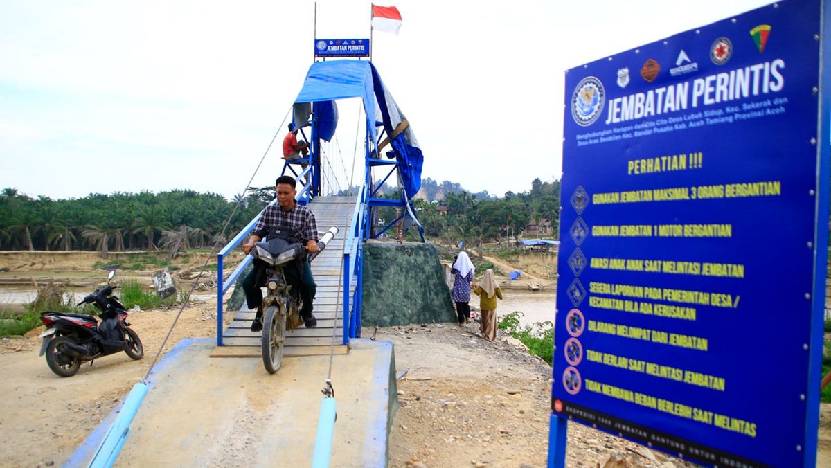 Jembatan Gantung Lubuk Sidup Pulihkan Ekonomi dan Mobilitas Aceh Tamiang