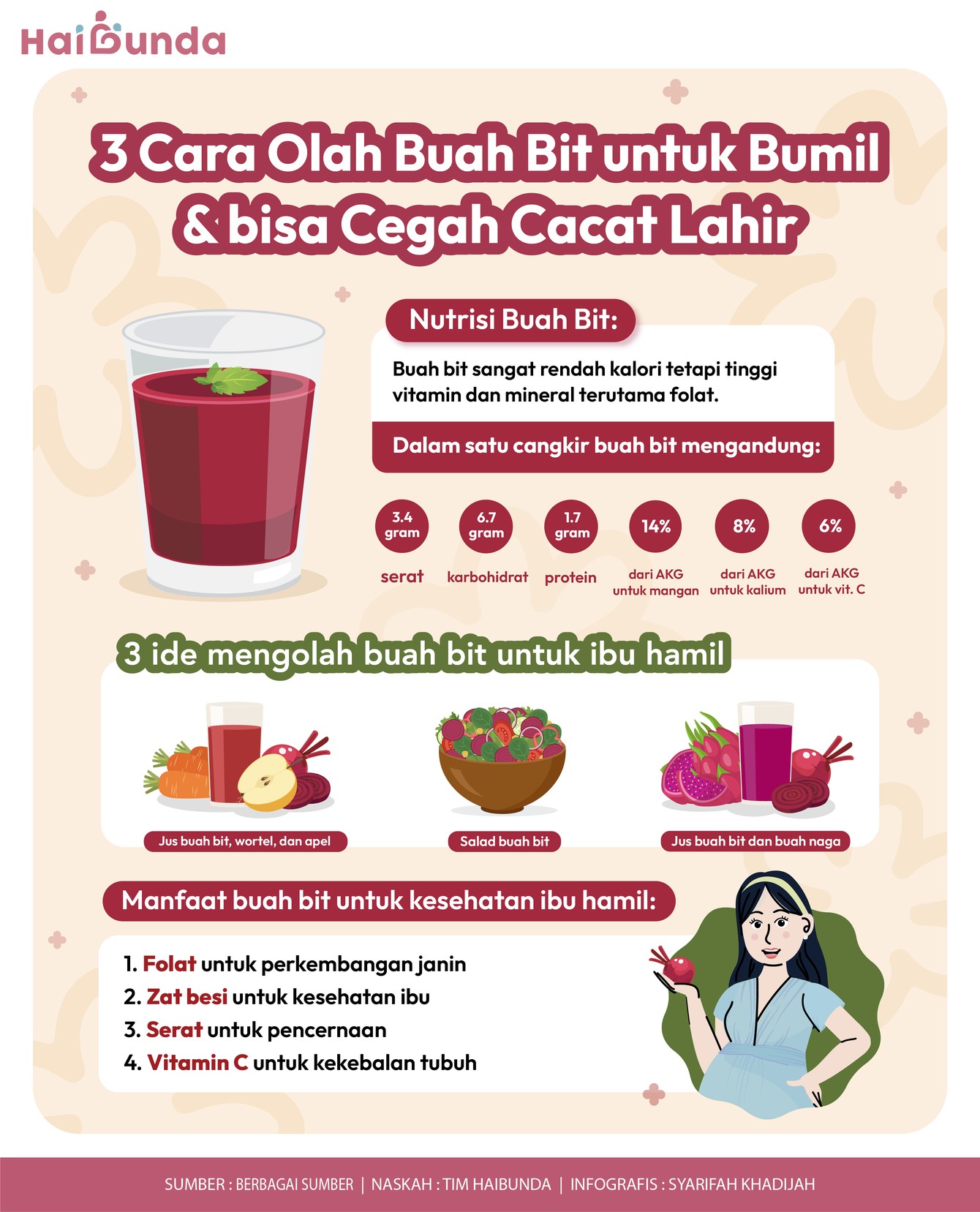 3 Cara Olah Buah Bit untuk Bumil&NewLine;& bisa Cegah Cacat Lahir