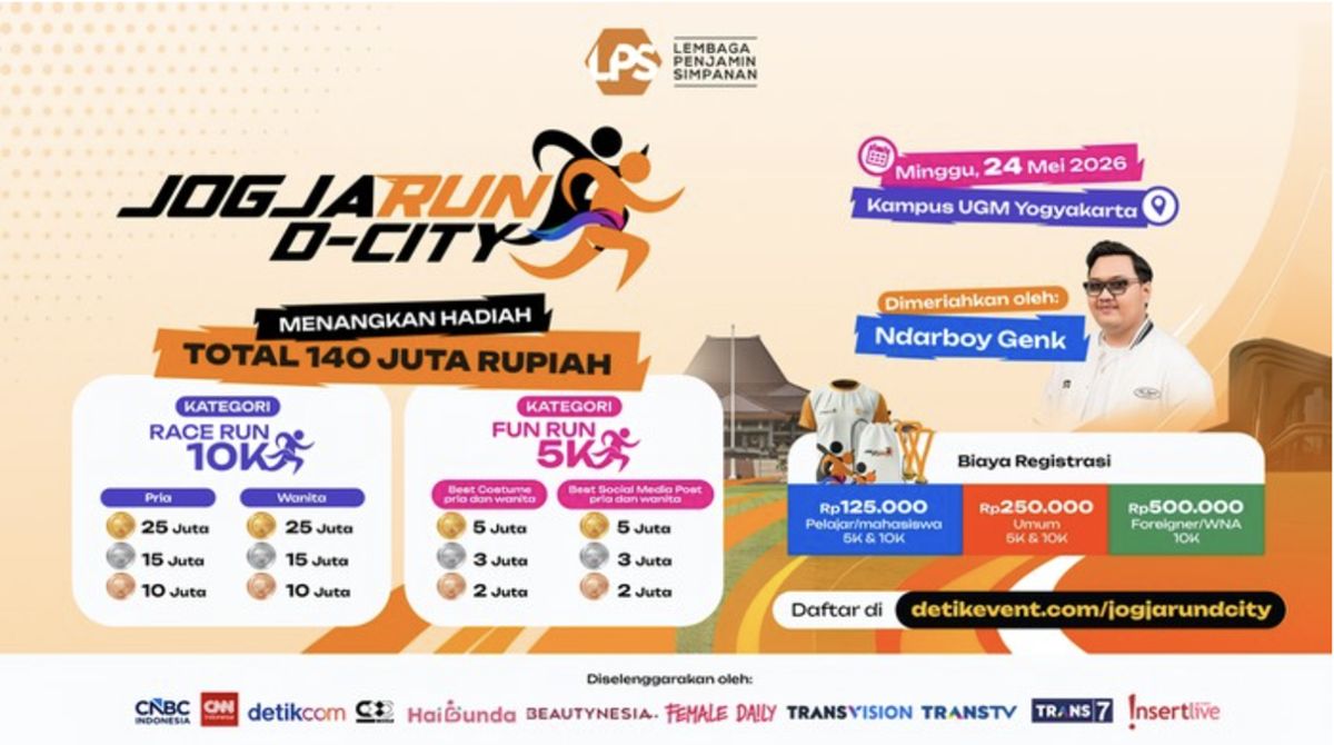 Buang Jenuh Jauh-jauh, Segera Ikut Jogja Run D-city 2026