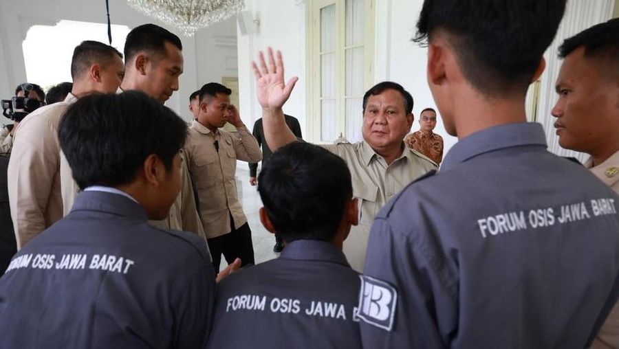 Presiden menerima Forum OSIS se-Jawa Barat di Istana Negara, Jakarta, Selasa (5/5/2026). (Dok. Tim Media Presiden via Instagram/presidenrepublikindonesia)