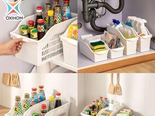 Rak Keranjang Roda Dapur Multifungsi, Solusi Dapur-Kulkas Lebih Rapi