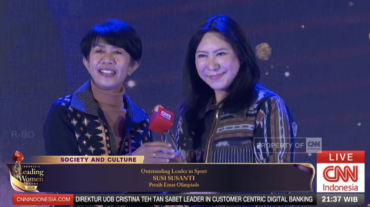Susi Susanti Terima Penghargaan Outstanding Leader in Sport
