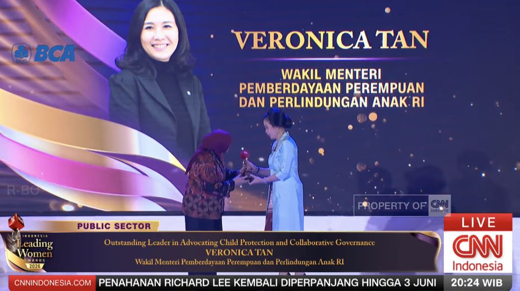 Gigih Lindungi Hak Anak dan Perempuan, Veronica Tan Sabet Penghargaan