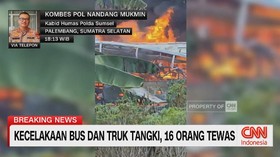 VIDEO: Tabrakan Maut Bus ALS vs Truk Tangki, 16 Orang Tewas Terbakar