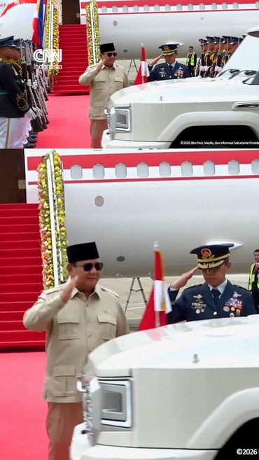 Perdana, Prabowo Naik Maung saat Tiba di Filipina