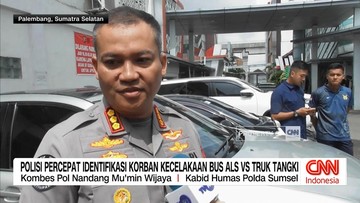 VIDEO: Polda Sumsel Percepat Identifikasi Korban Laka Bus ALS