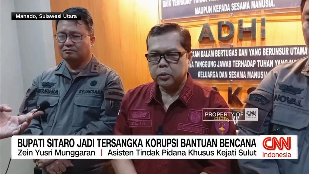 VIDEO: Bupati Sitaro Jadi Tersangka Korupsi Bantuan Bencana