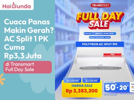 Cuaca Panas Makin Gerah? AC Split 1 PK Cuma Rp3,3 Juta di Transmart Full Day Sale