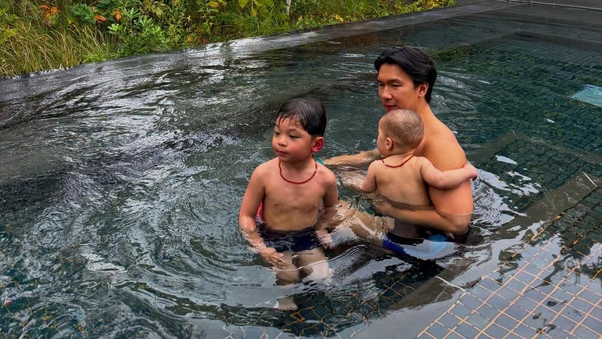 Indra Priawan dan Kedua Anaknya