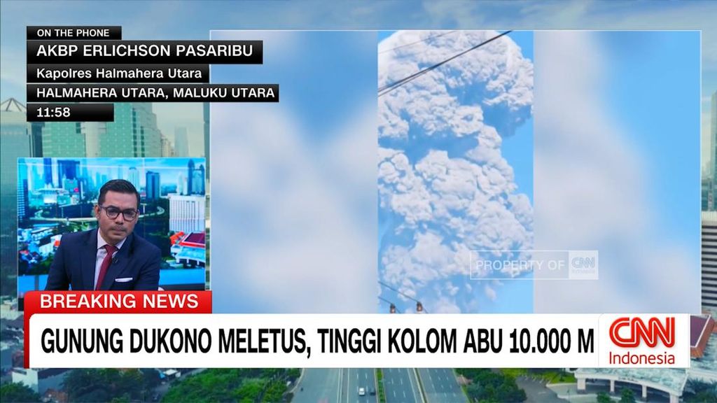 VIDEO: Laporan Terkini Kondisi Sekitar Gunung Dukono Meletus