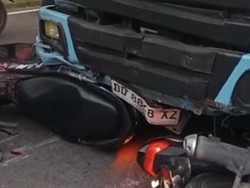 Truk Kontainer Tabrak 3 Pemotor di Jalan Ir Sutami Makassar gegara Rem Blong
