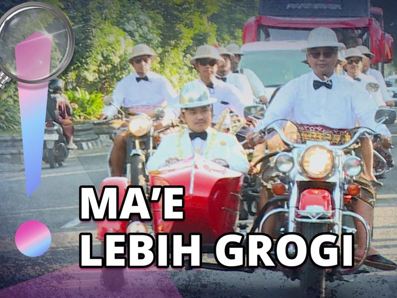 Momen Soimah dan Keluarga Konvoi ke Akad Aksa Pakai Motor Klasik