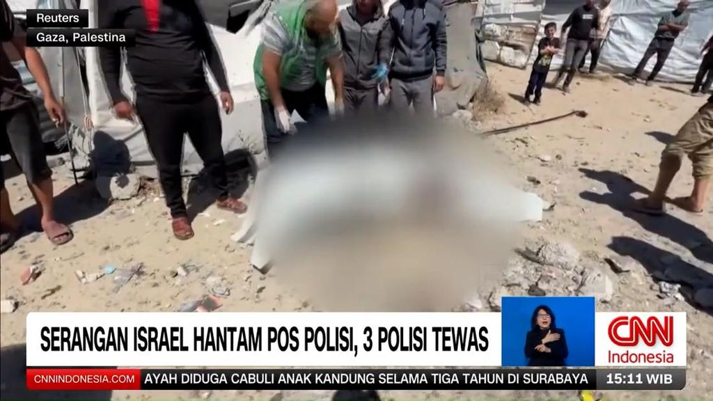 VIDEO: Serangan Israel Hantam Pos Polisi di Gaza, Tiga Petugas Tewas