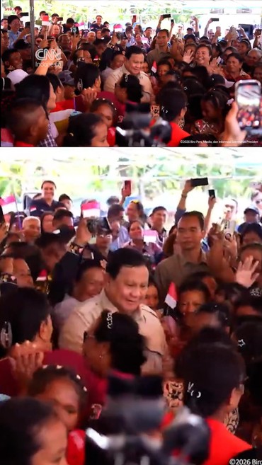 Momen Prabowo Asik Joget Tabola Bale Bareng Warga Miangas